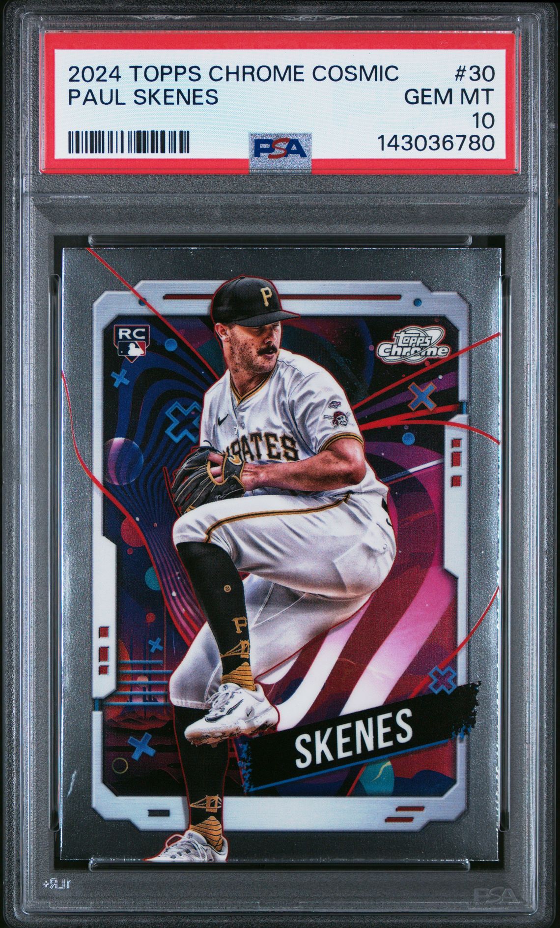 2024 Topps Chrome Cosmic Paul Skenes #30 Gem Mt 10 front