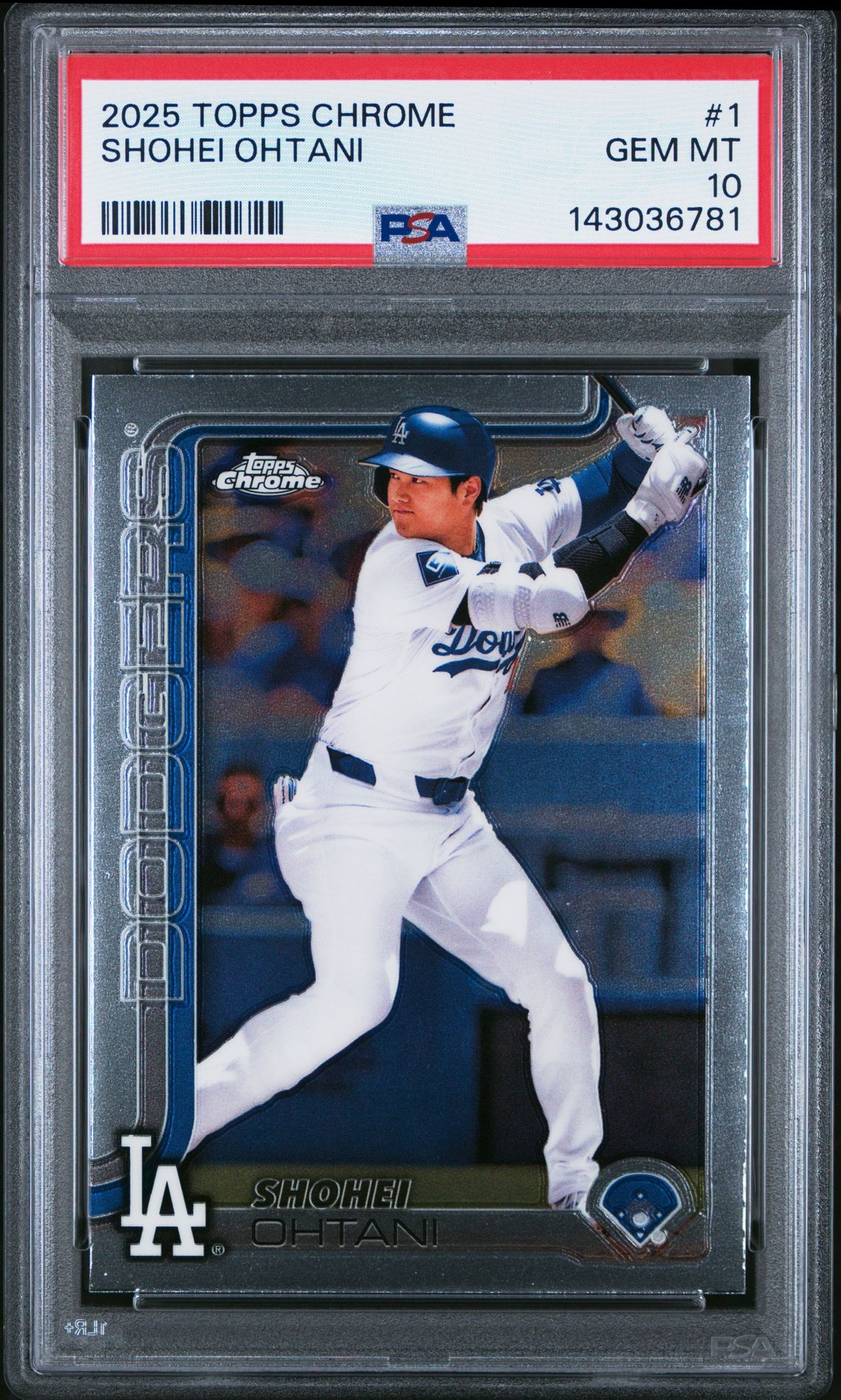 2025 Topps Chrome Shohei Ohtani #1 Gem Mt 10 front