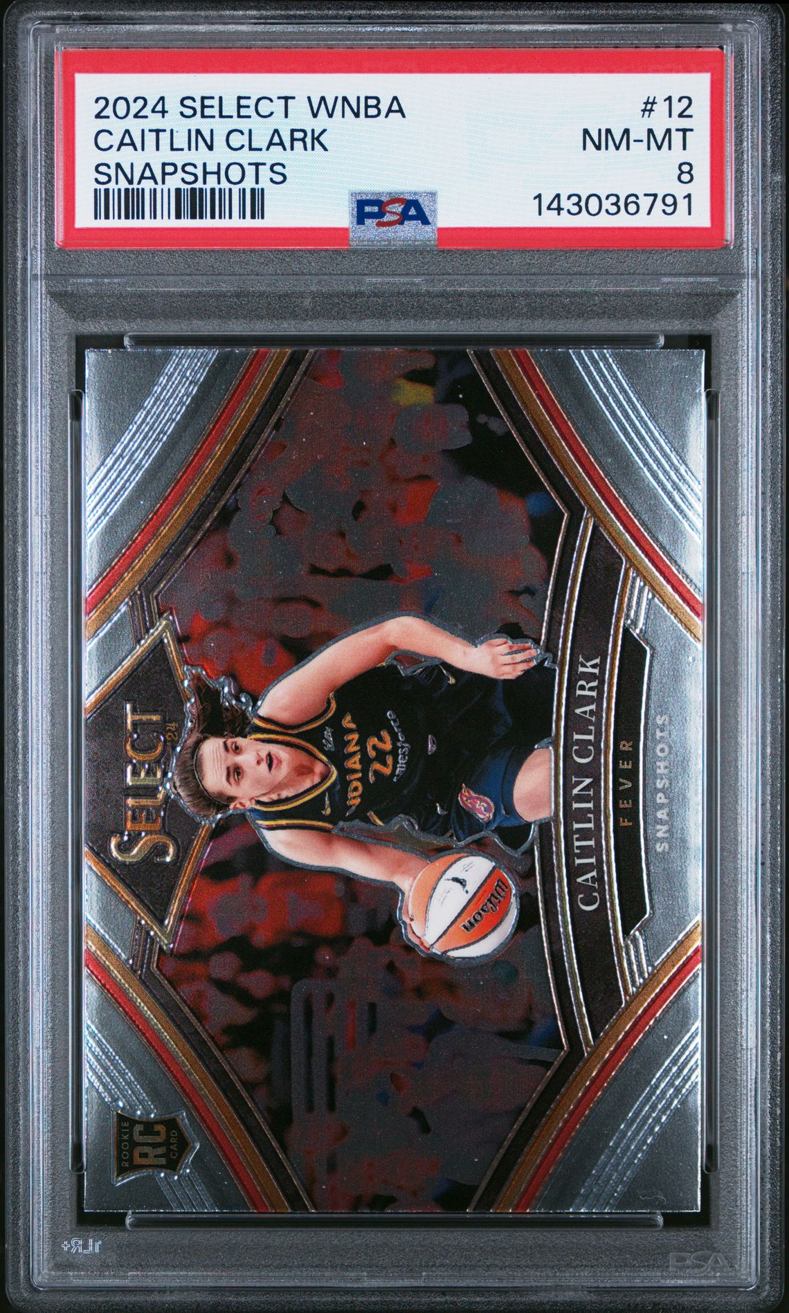 2024 Panini Select Wnba Snapshots Caitlin Clark #12 Nm-Mt 8 front