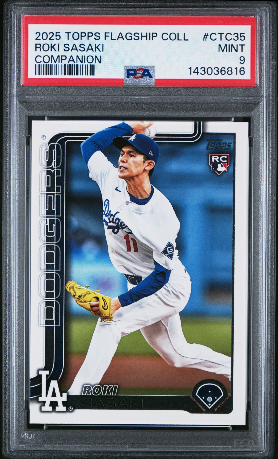 2025 Topps Flagship Collection Companion Roki Sasaki #Ctc35 (Companion) Mint 9 front