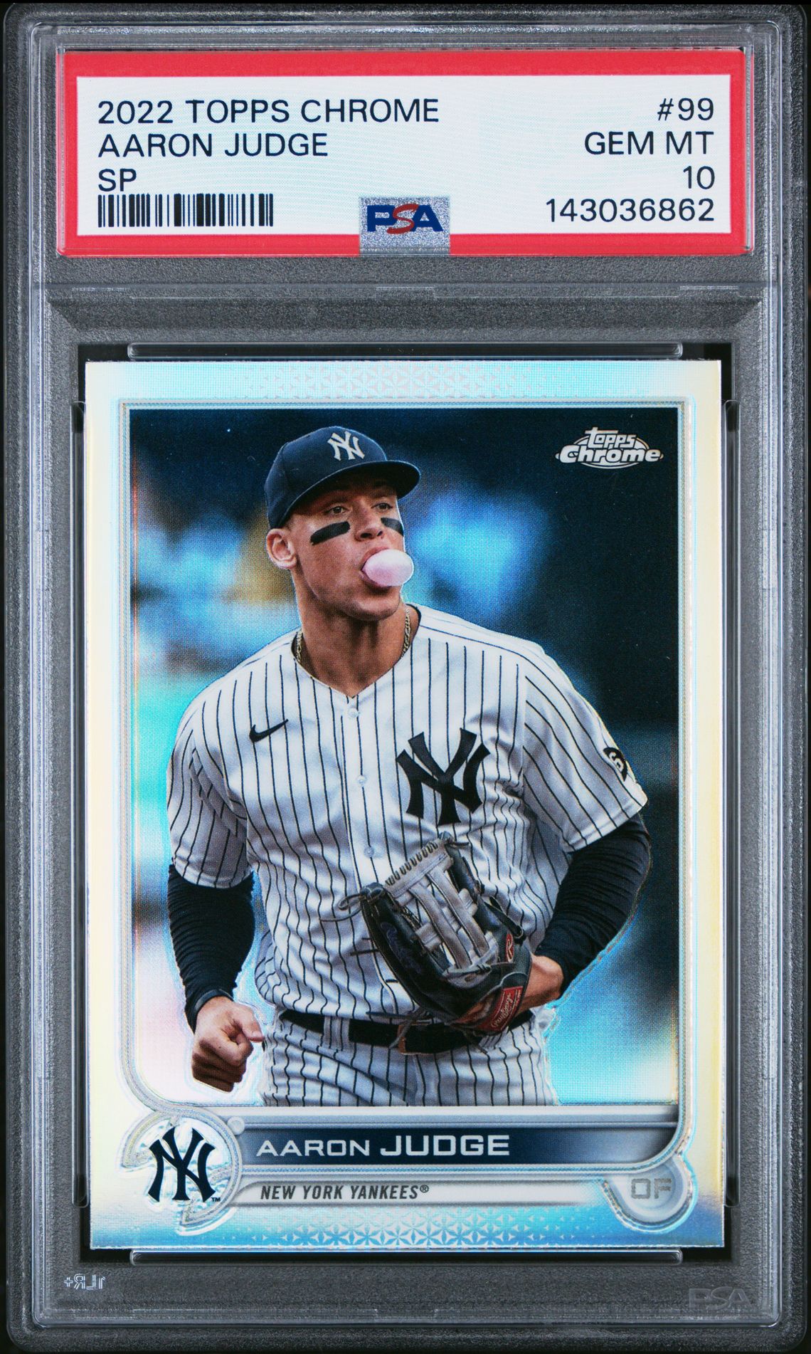 2022 Topps Chrome Aaron Judge #99 (Sp) Gem Mt 10 front