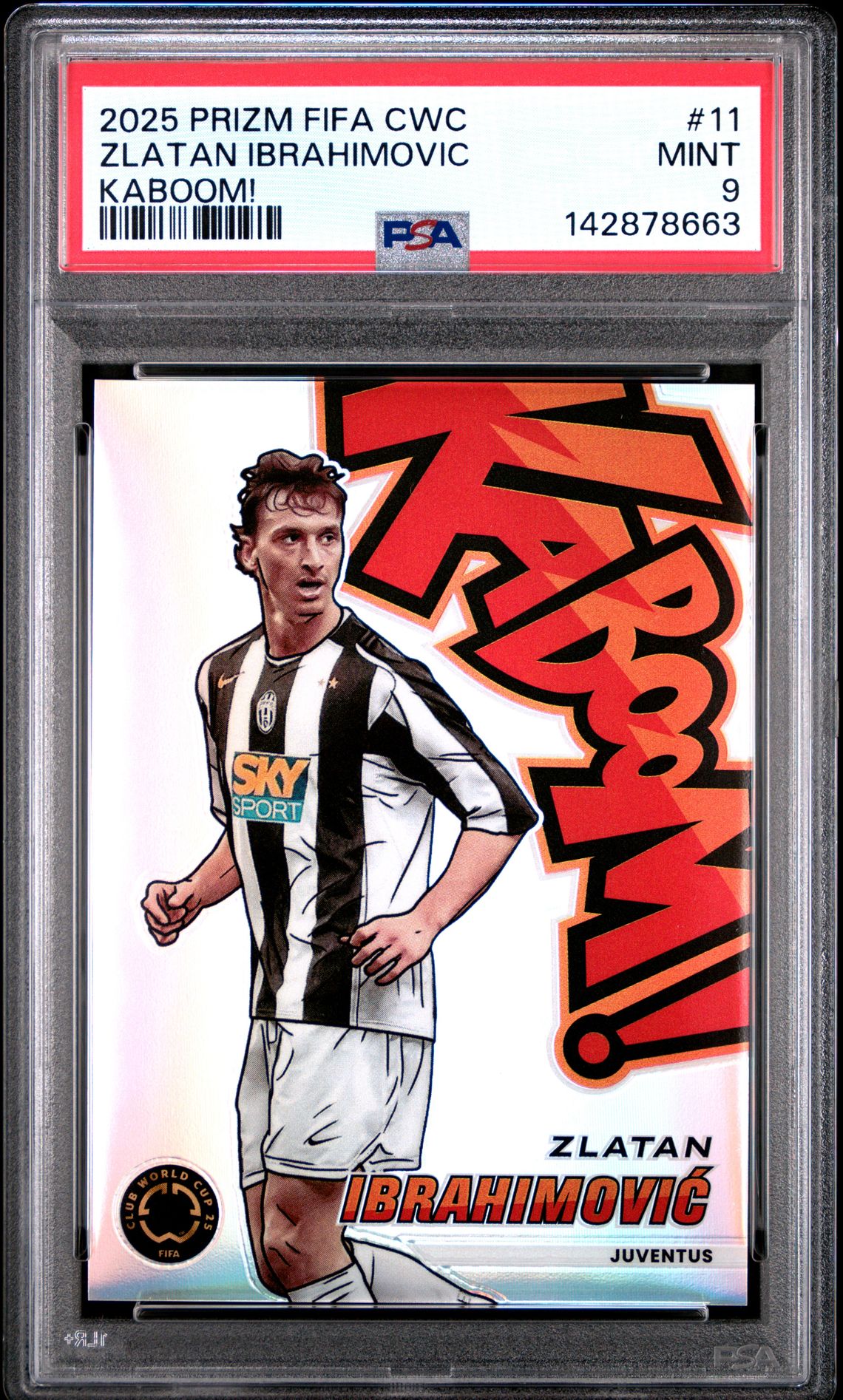 2025 Panini Prizm Fifa Club World Cup Kaboom! Zlatan Ibrahimovic #11 Mint 9 front