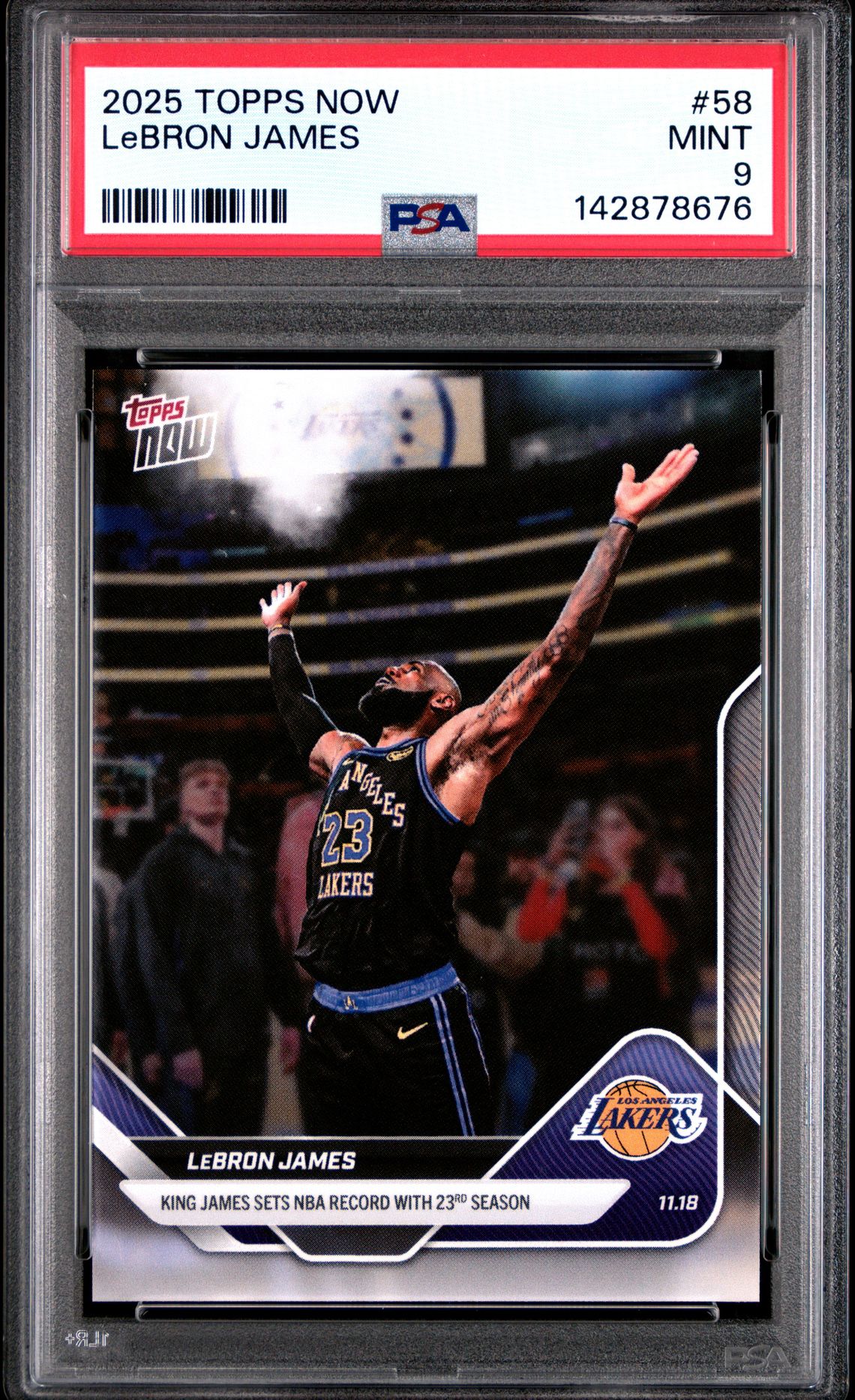 2025 Topps Now Lebron James #58 Mint 9 front