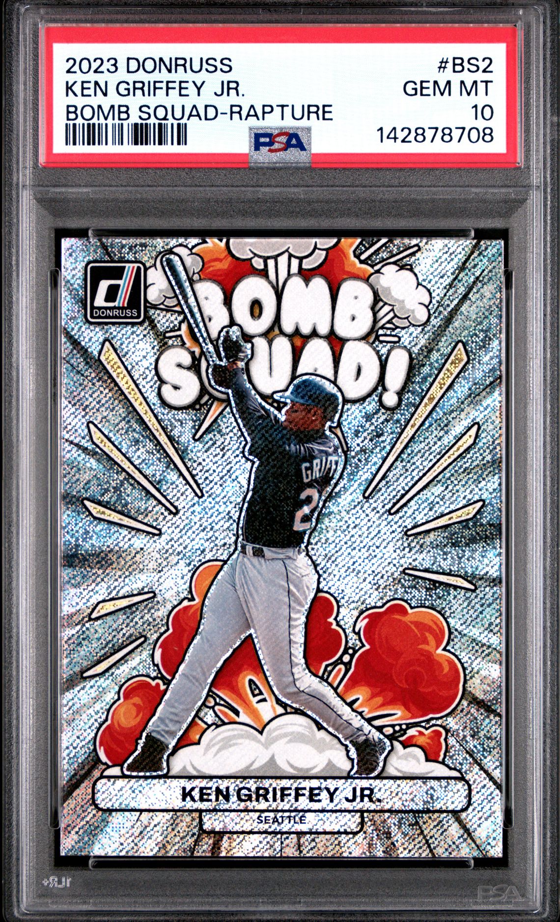 2023 Panini Donruss Bomb Squad Ken Griffey Jr. #Bs2 (Bomb Squad-Rapture) Gem Mt 10 front