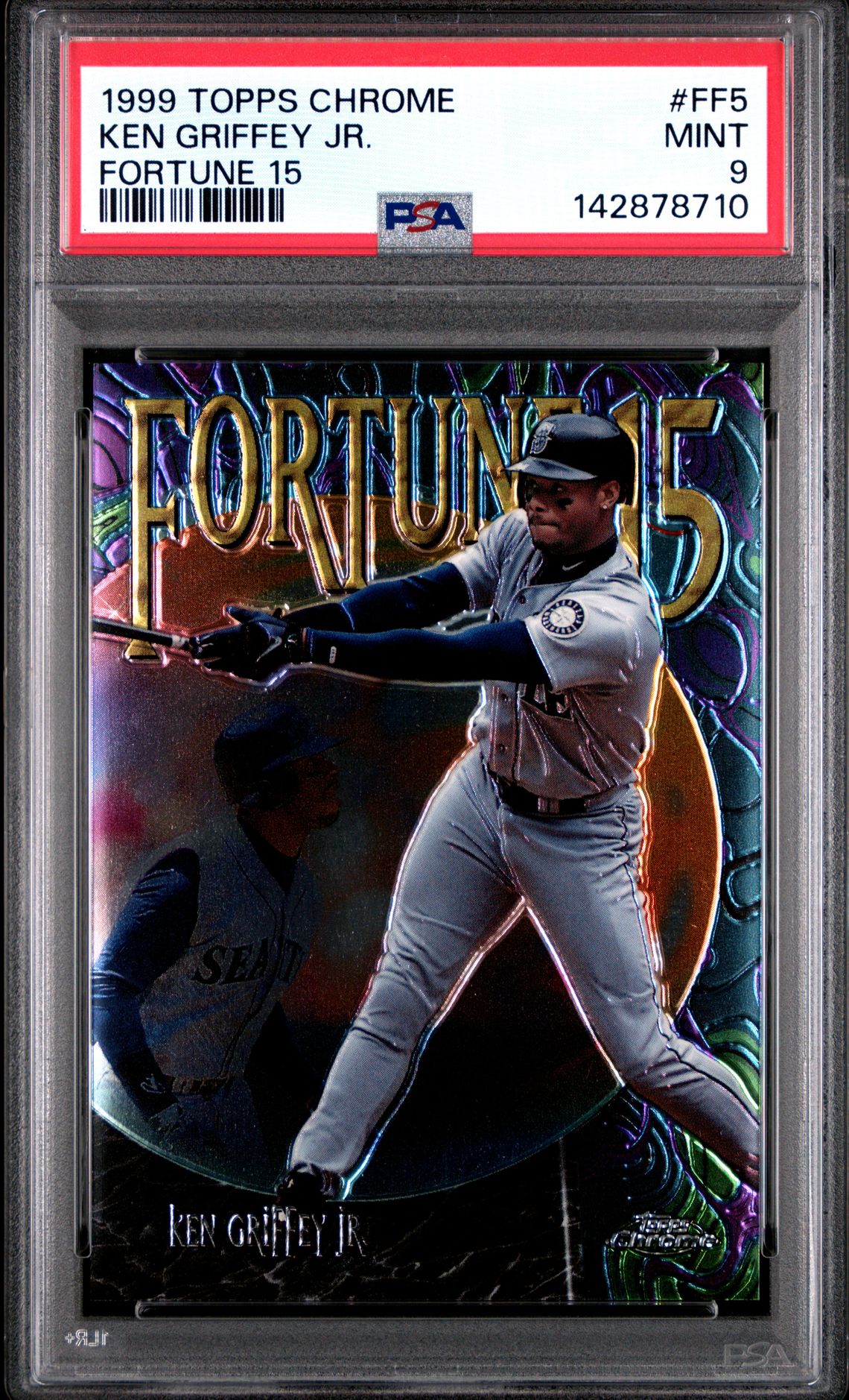 1999 Topps Chrome Fortune 15 Ken Griffey Jr. #Ff5 (Fortune 15) Mint 9 front