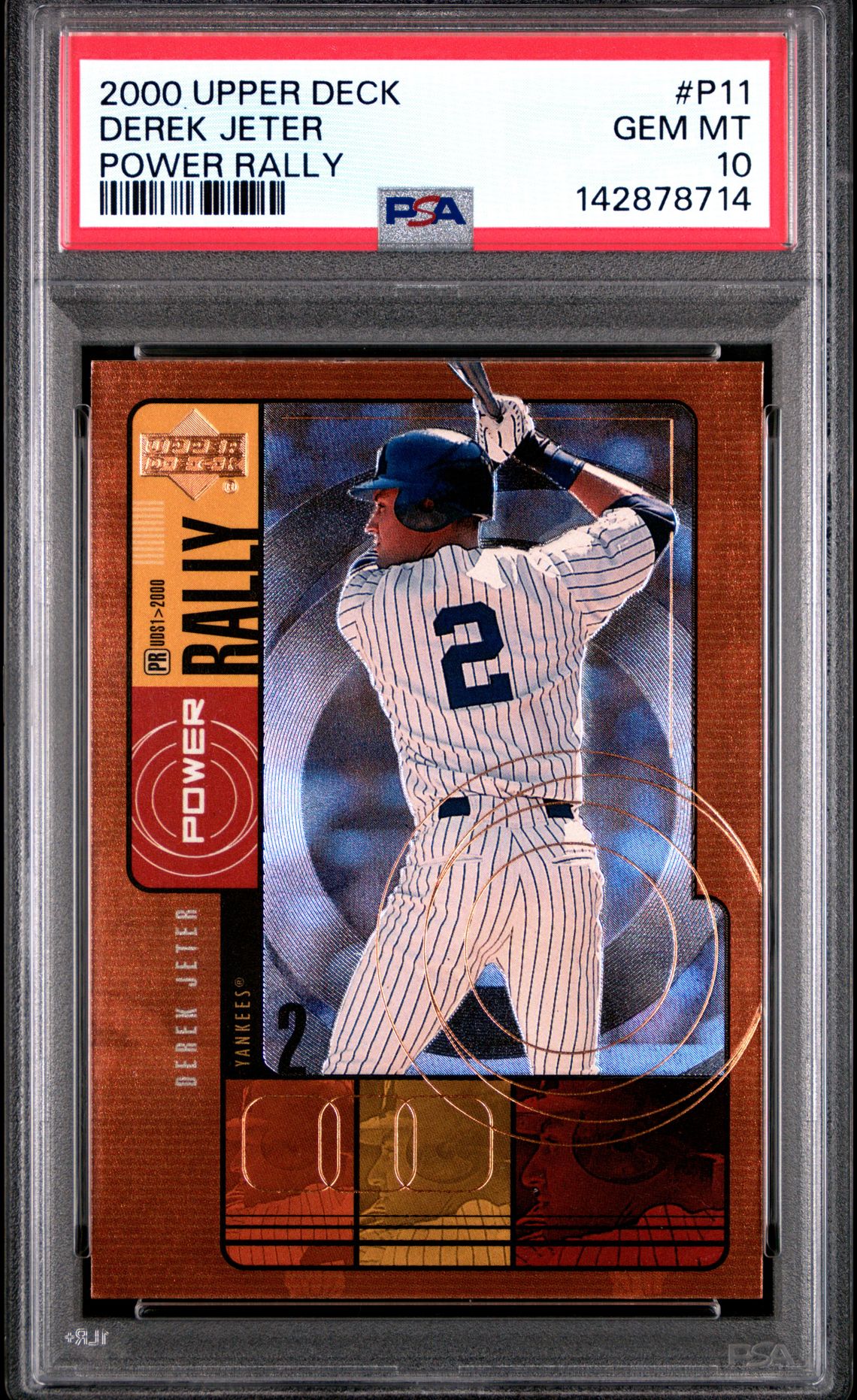 2000 Upper Deck Power Rally Derek Jeter #P11 (Power Rally) Gem Mt 10 front