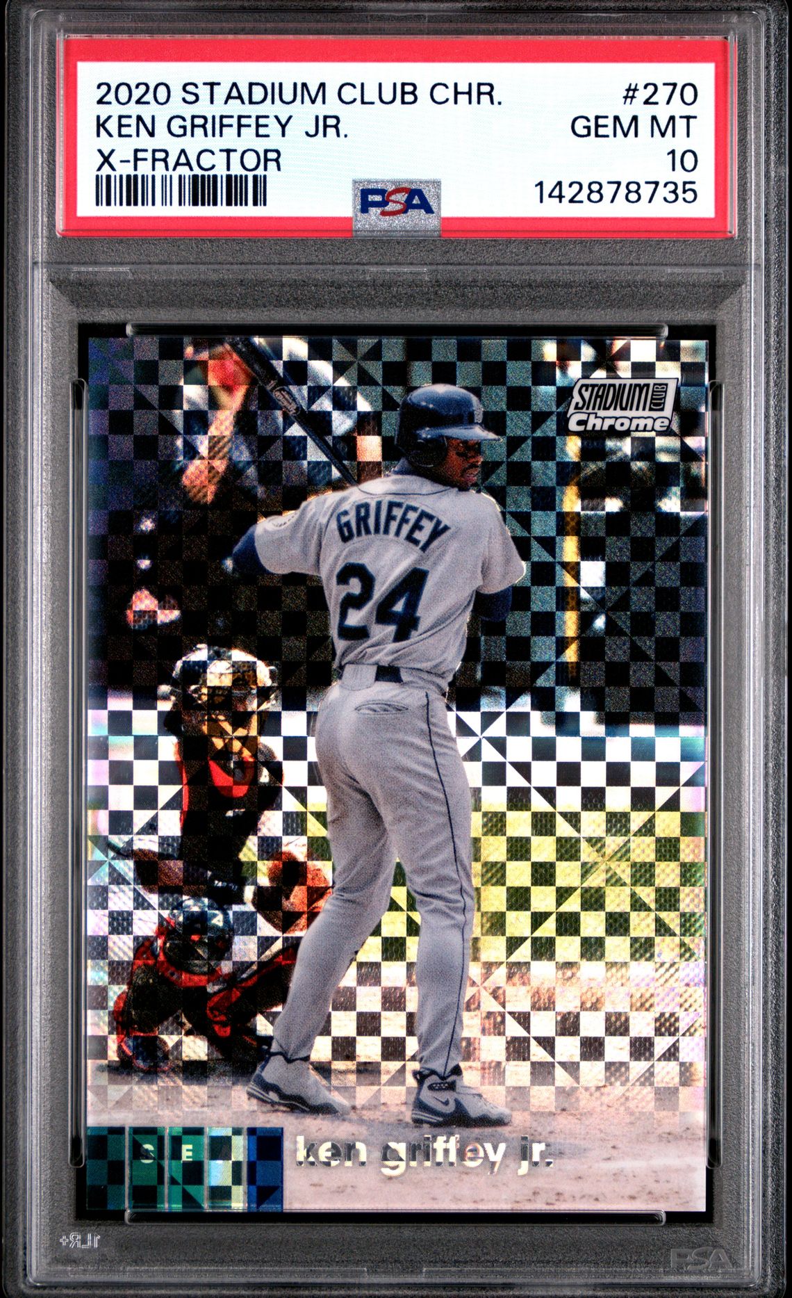 2020 Stadium Club Chrome Ken Griffey Jr. #270 (X-Fractor) Gem Mt 10 front
