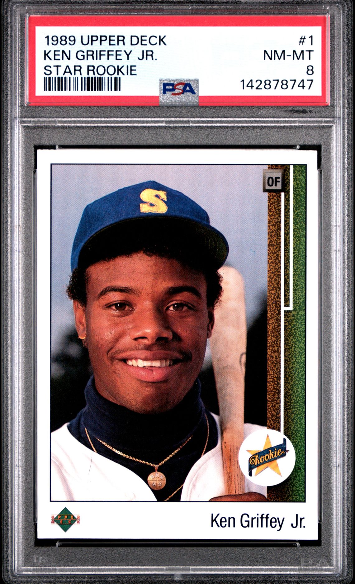 1989 Upper Deck Ken Griffey Jr. #1 (Star Rookie) Nm-Mt 8 front