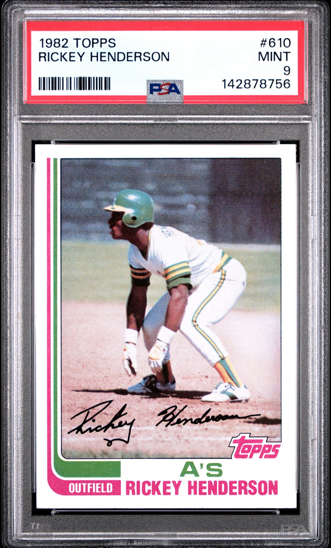 1982 Topps Rickey Henderson #610 Mint 9 front