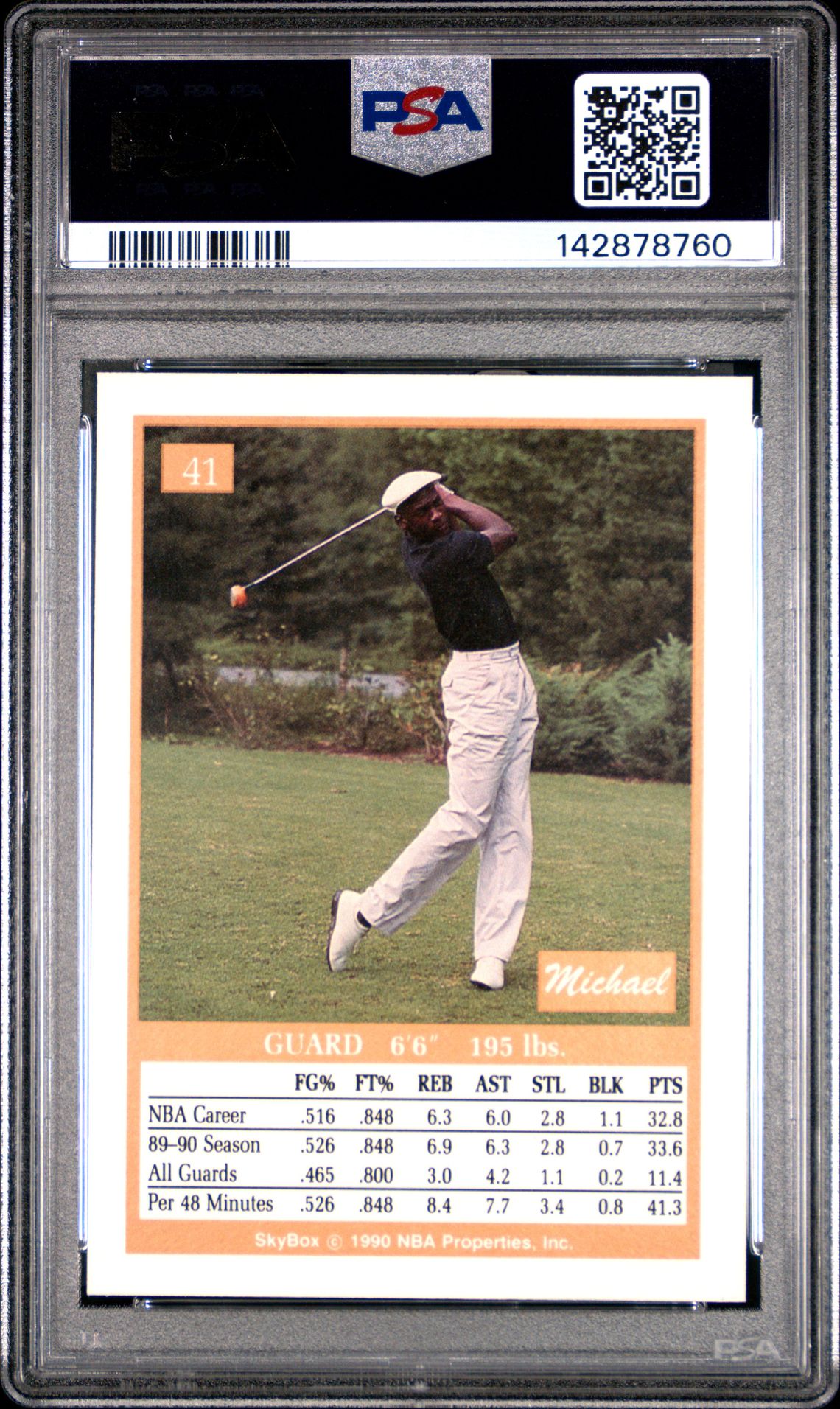 1990 Skybox Michael Jordan #41 Nm-Mt 8 back