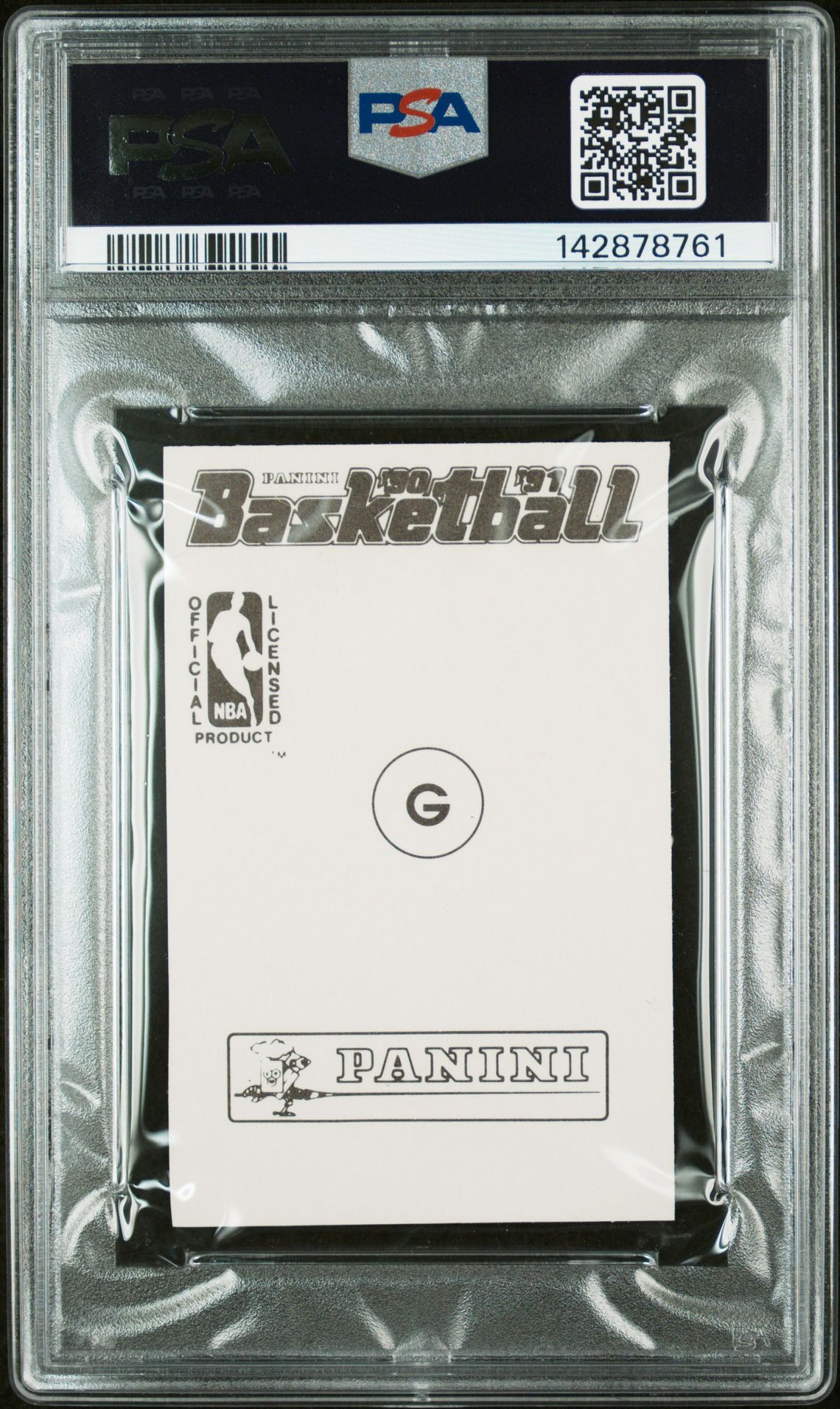 1990 Panini Sticker Michael Jordan #G (Hand Cut) Mint 9 back