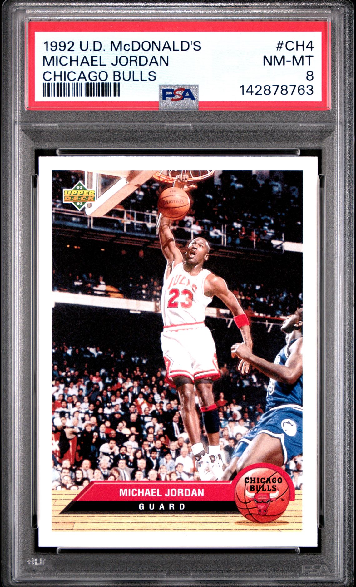 1992 Upper Deck Mcdonald's Michael Jordan #Ch4 (Chicago Bulls) Nm-Mt 8 front