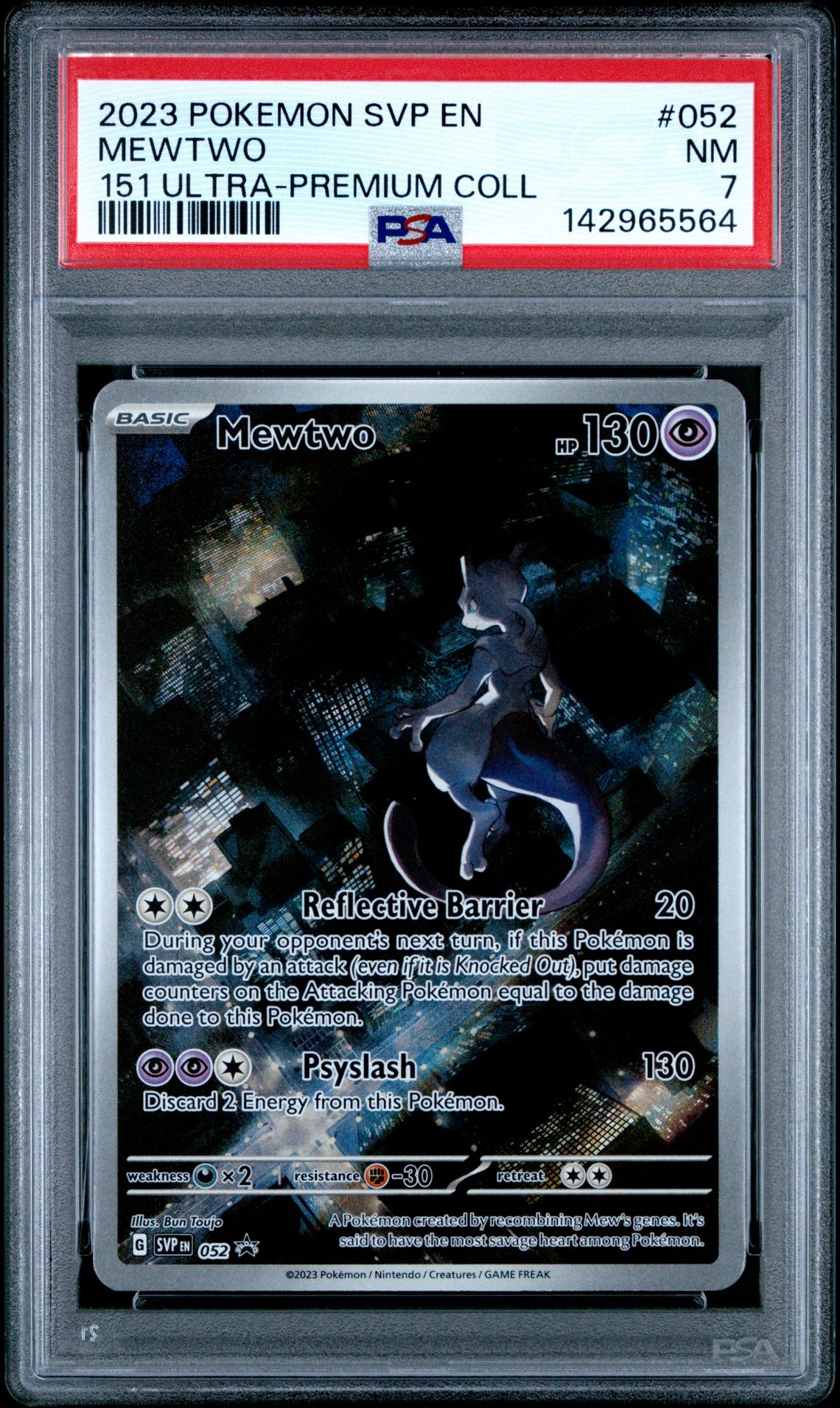 2023 Pokemon Svp En-Sv Black Star Promo Mewtwo #052 (151 Ultra-Premium Coll) Nm 7 front
