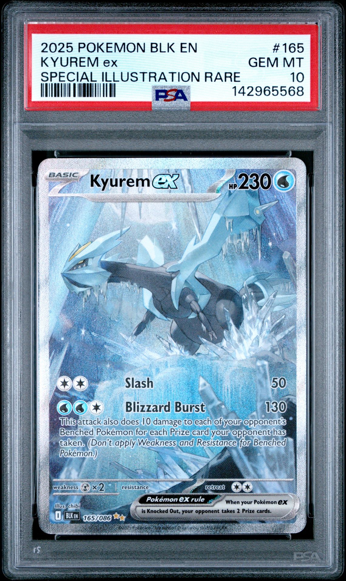2025 Pokemon Blk En-Black Bolt Kyurem Ex #165 (Special Illustration Rare) Gem Mt 10 front