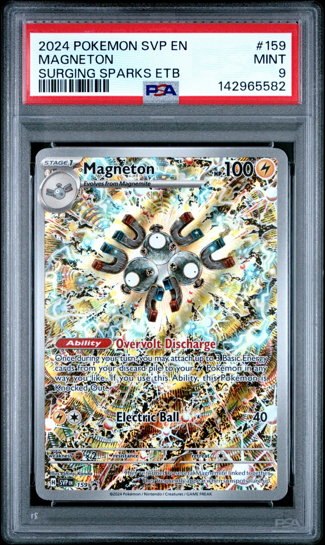 2024 Pokemon Svp En-Sv Black Star Promo Magneton #159 (Surging Sparks Etb) Mint 9 front