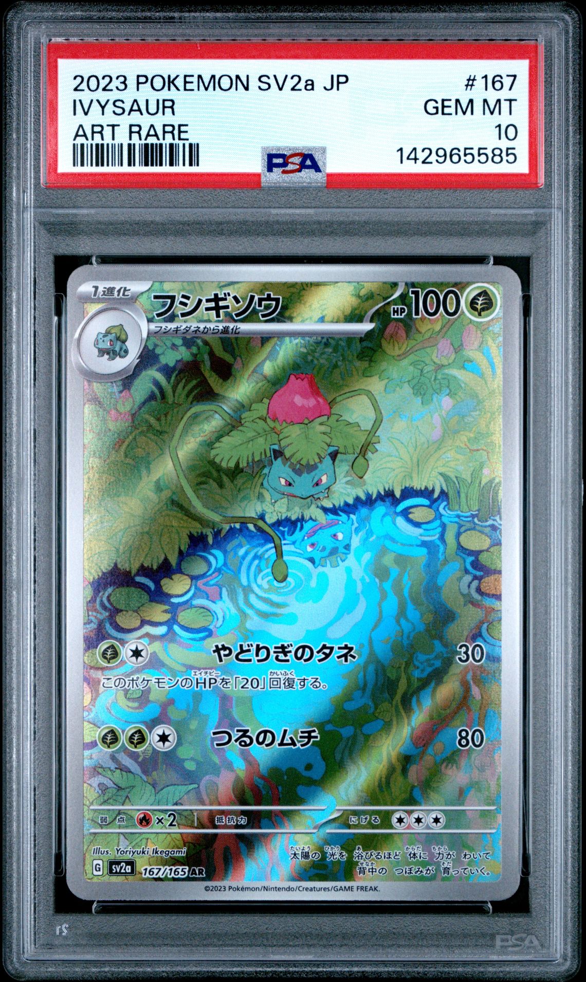 2023 Pokemon Japanese Sv2A-Pokemon 151 Ivysaur #167 (Art Rare) Gem Mt 10 front