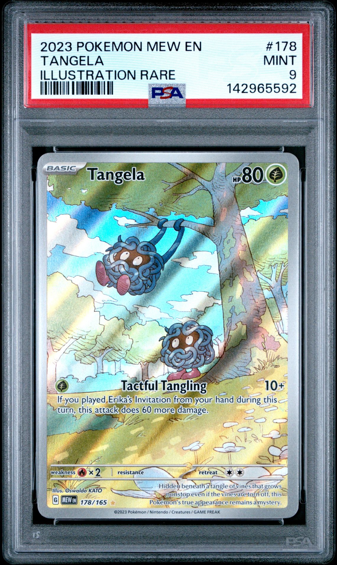 2023 Pokemon Mew En-151 Tangela #178 (Illustration Rare) Mint 9 front