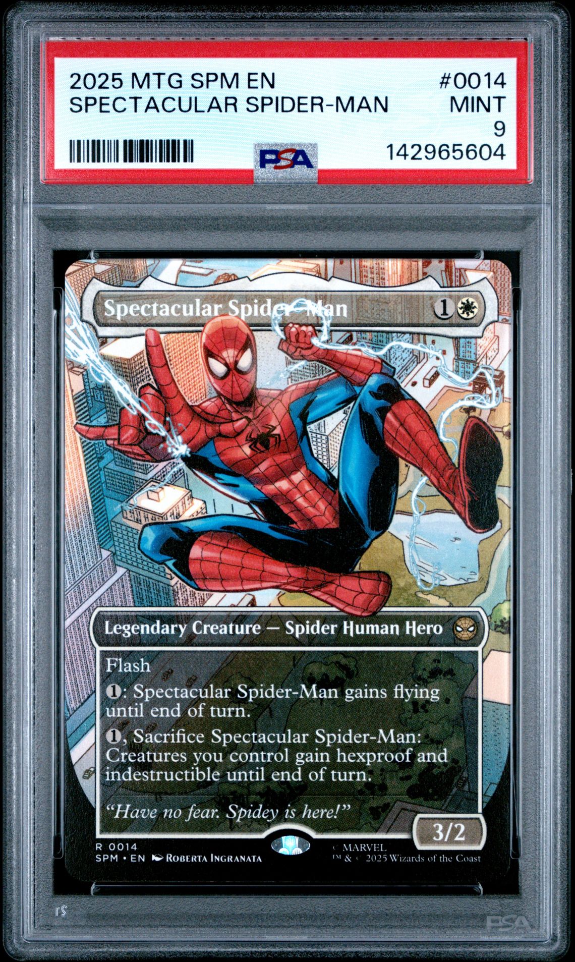 2025 Magic The Gathering Marvel's Spider-Man Spectacular Spider-Man #0014 Mint 9 front