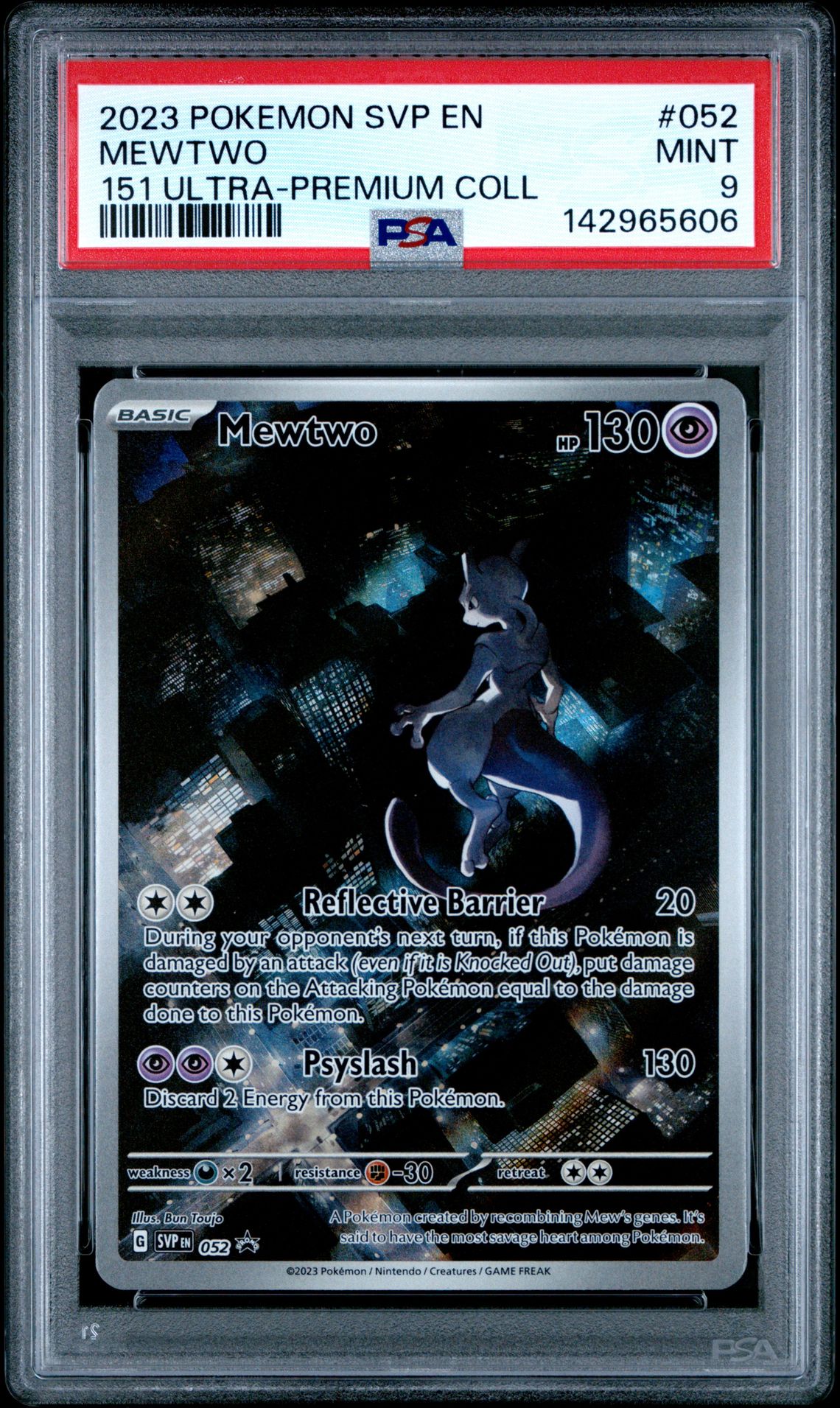 2023 Pokemon Svp En-Sv Black Star Promo Mewtwo #052 (151 Ultra-Premium Coll) Mint 9 front