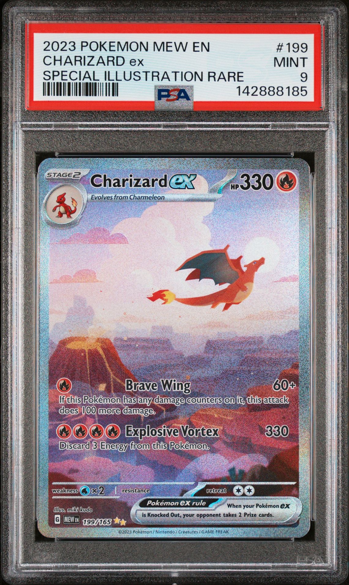 2023 Pokemon Mew En-151 Charizard Ex #199 (Special Illustration Rare) Mint 9 front