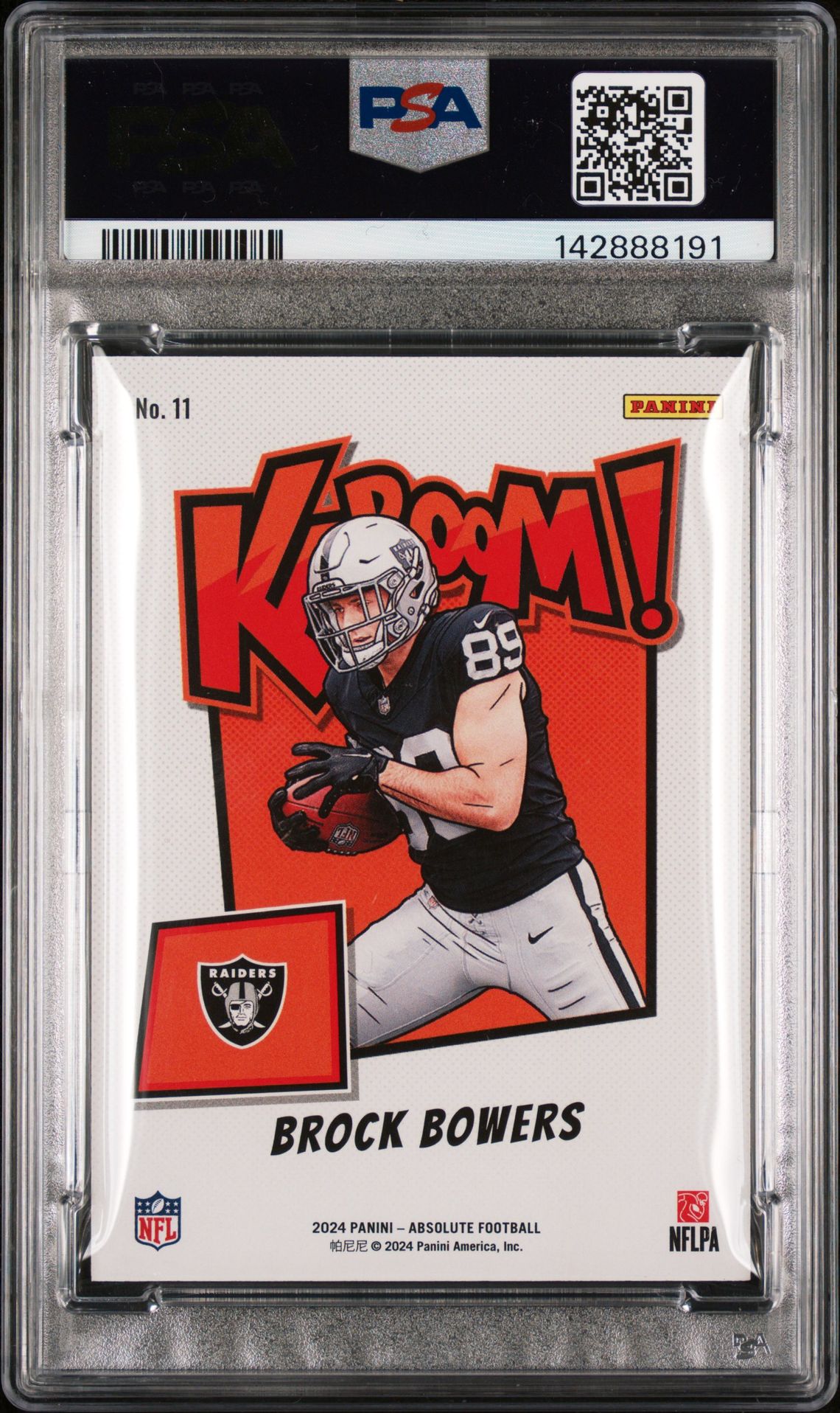 2024 Panini Absolute Kaboom! Horizontal Brock Bowers #11 Nm-Mt 8 back