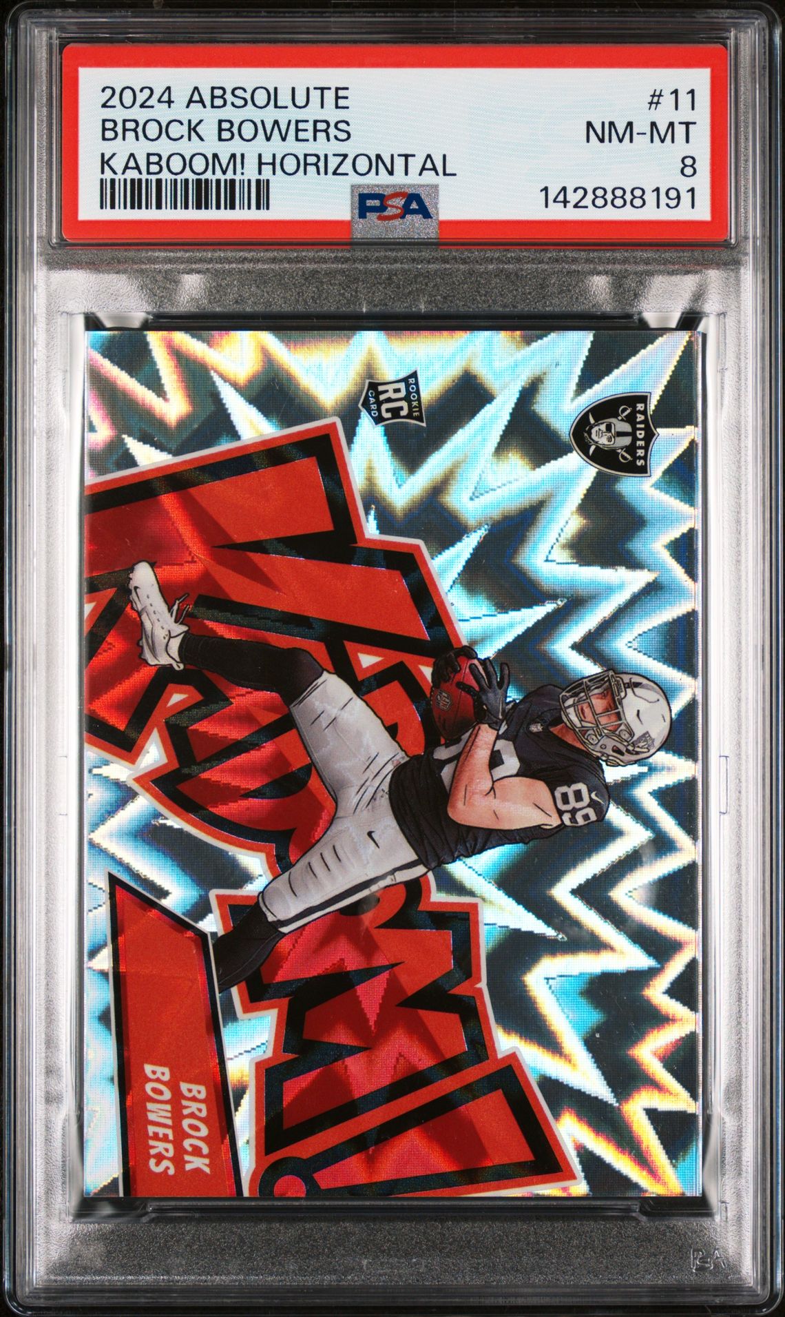 2024 Panini Absolute Kaboom! Horizontal Brock Bowers #11 Nm-Mt 8 front