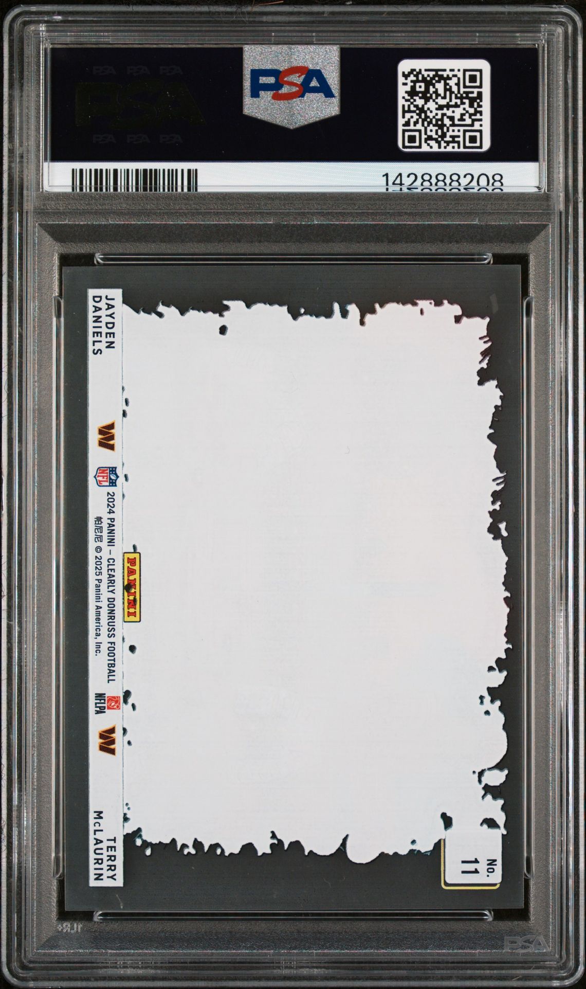 2024 Panini Clearly Donruss Downtown Duos Daniels/Mclaurin #11 Mint 9 back