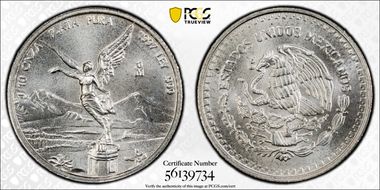 1997-Mo 1/10 oz Libertad Ag MS68