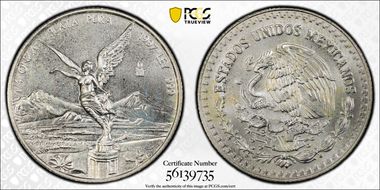 1997-Mo 1/4 oz Libertad Ag MS64
