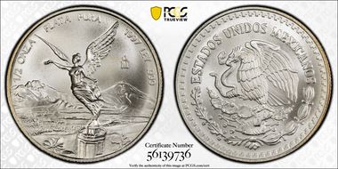 1997-Mo 1/2 oz Libertad Ag MS68