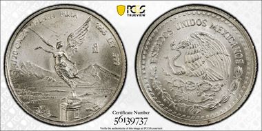1996-Mo 1/20 oz Libertad Ag MS66