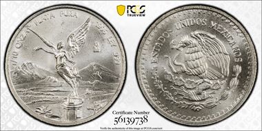 1996-Mo 1/10 oz Libertad Ag MS69