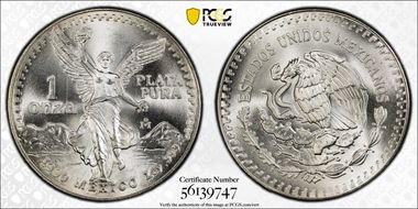 1990-Mo Onza Libertad Ag MS68