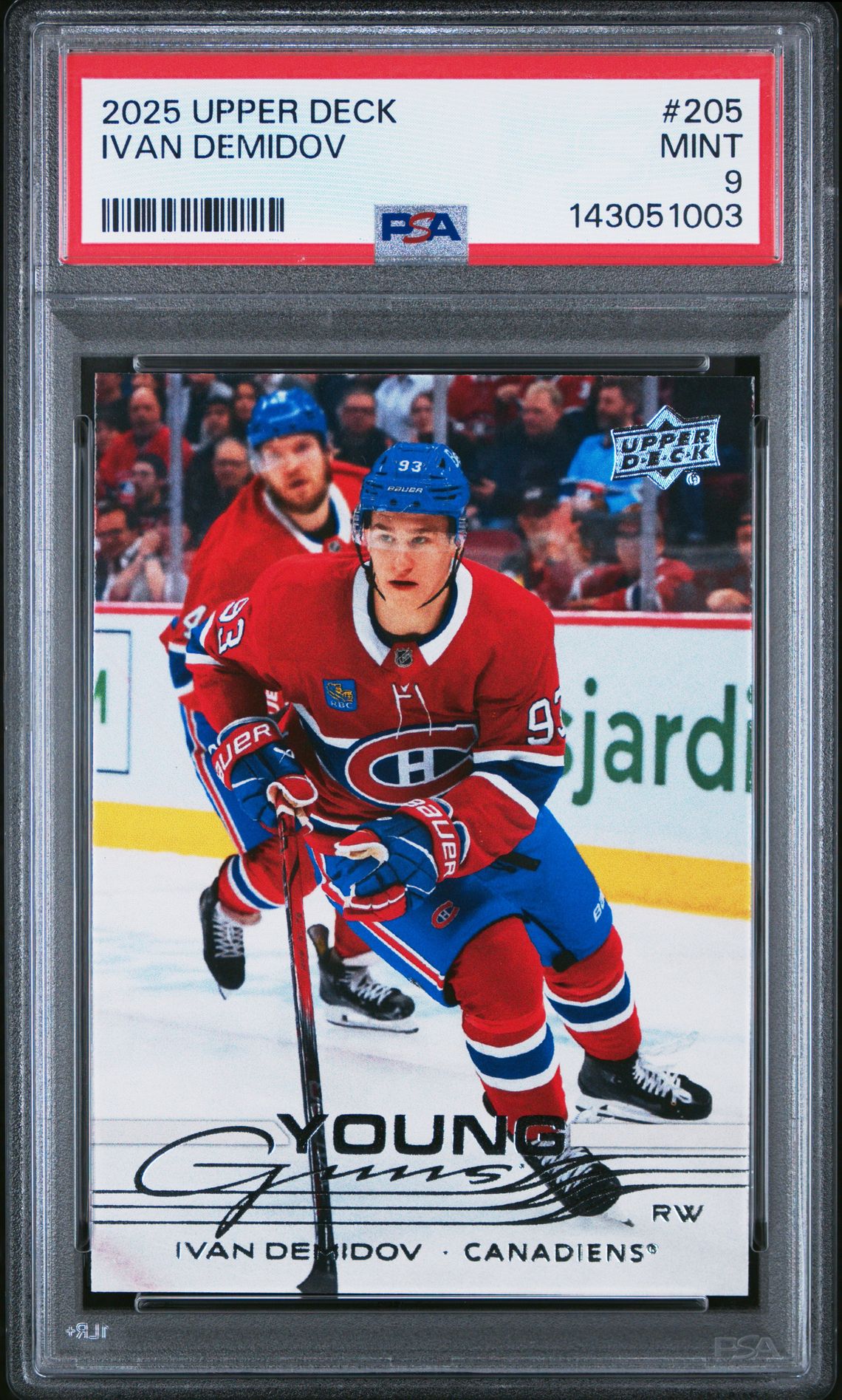 2025 Upper Deck Ivan Demidov #205 Mint 9 front