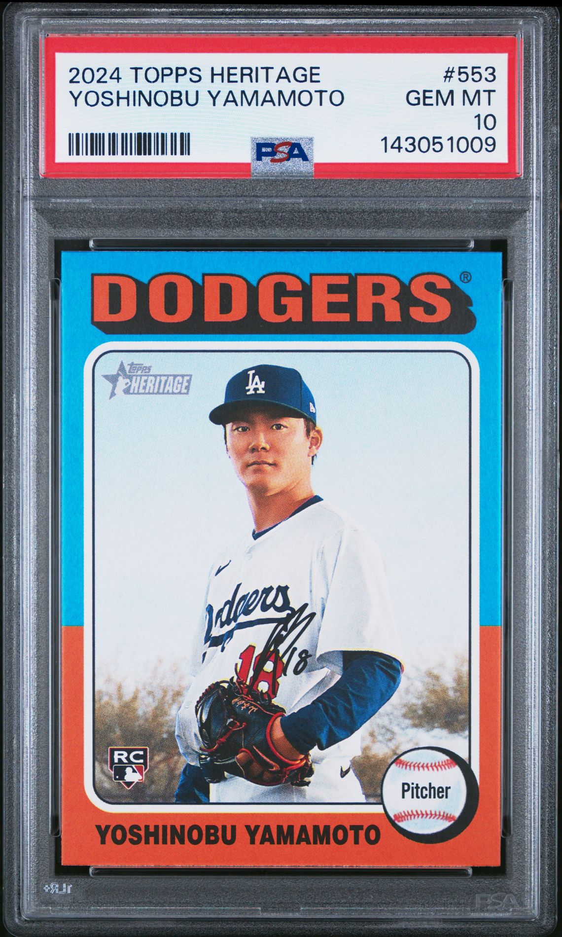 2024 Topps Heritage Yoshinobu Yamamoto #553 Gem Mt 10 front