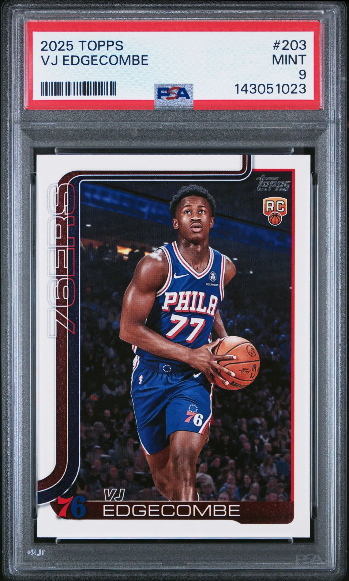 2025 Topps Vj Edgecombe #203 Mint 9 front