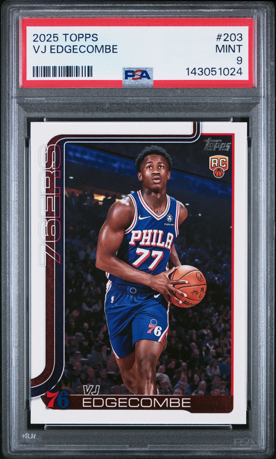 2025 Topps Vj Edgecombe #203 Mint 9 front