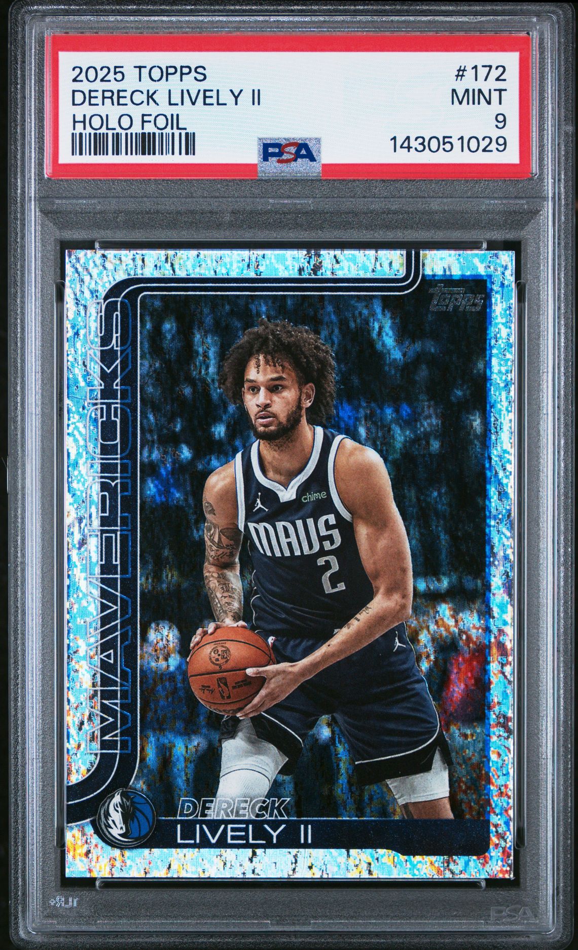 2025 Topps Dereck Lively Ii #172 (Holo Foil) Mint 9 front