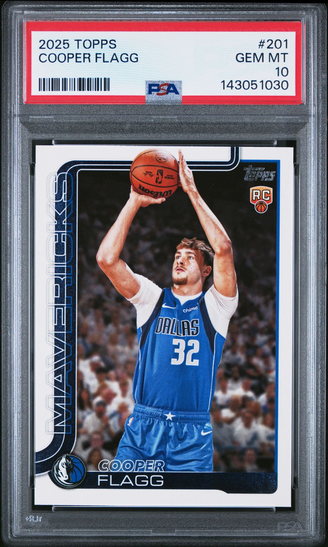 2025 Topps Cooper Flagg #201 Gem Mt 10 front