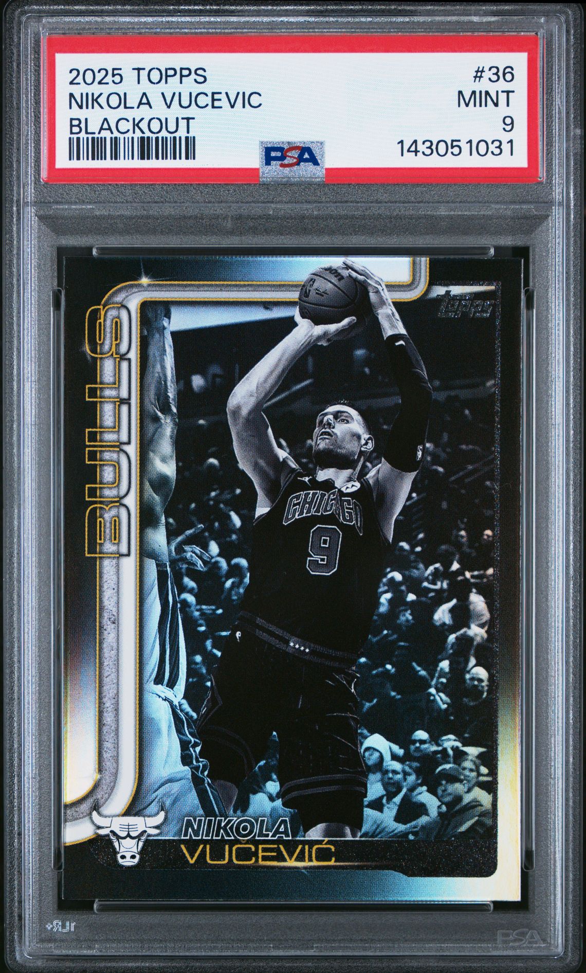 2025 Topps Nikola Vucevic #36 (Blackout) Mint 9 front