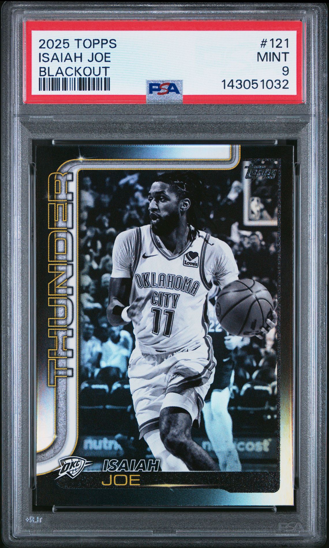 2025 Topps Isaiah Joe #121 (Blackout) Mint 9 front