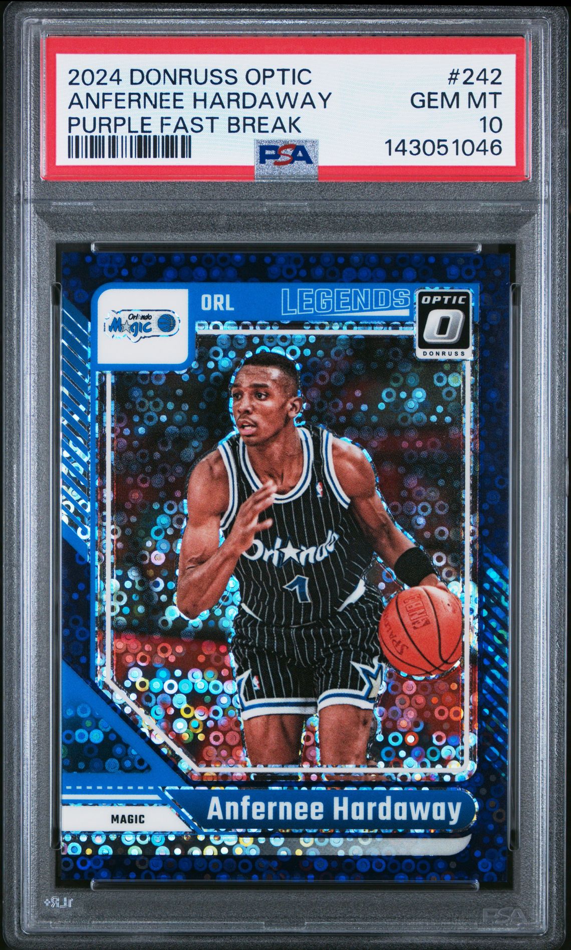 2024 Panini Donruss Optic Anfernee Hardaway #242 (Purple Fast Break) Gem Mt 10 front