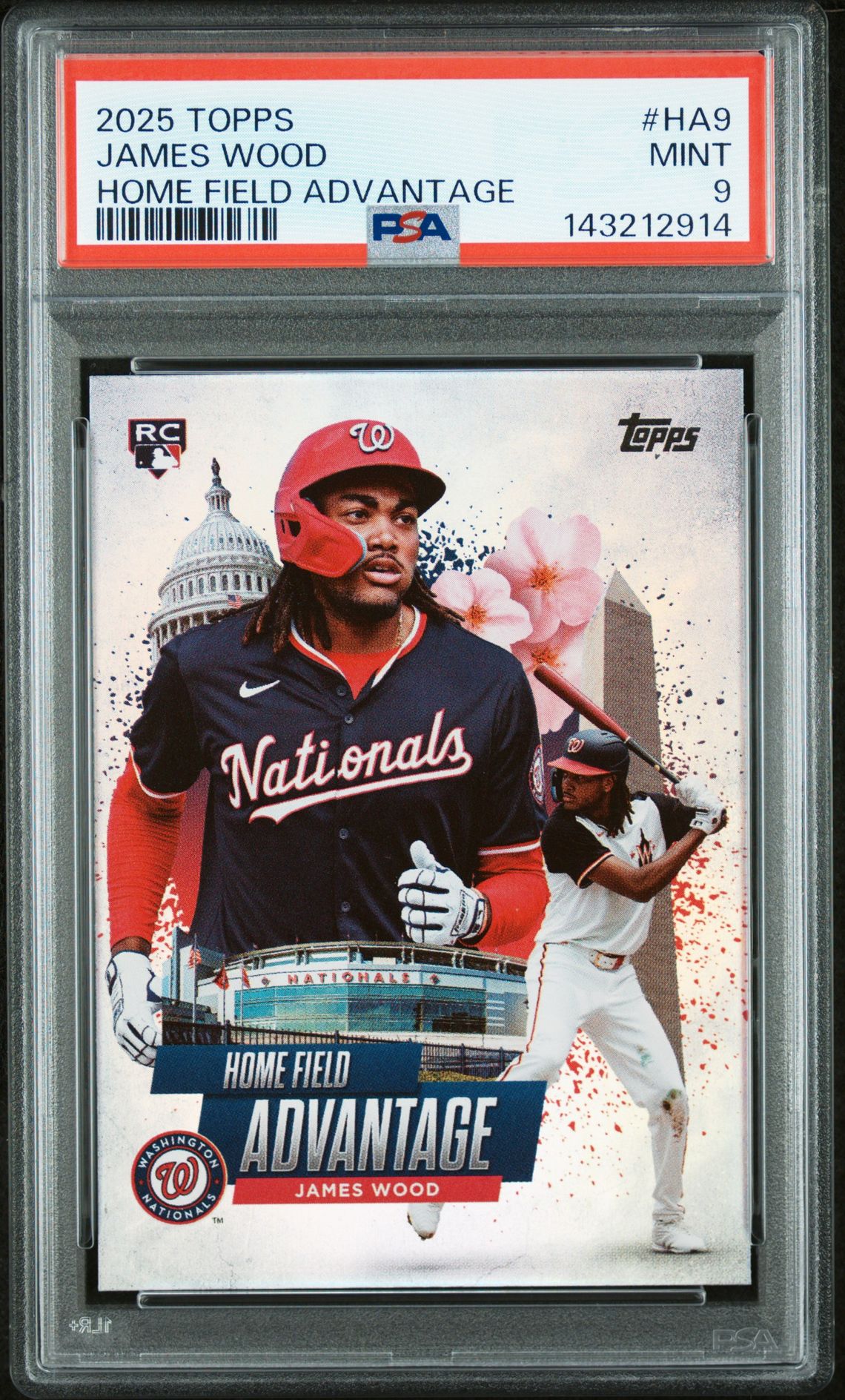 2025 Topps Home Field Advantage James Wood #Ha9 Mint 9 front