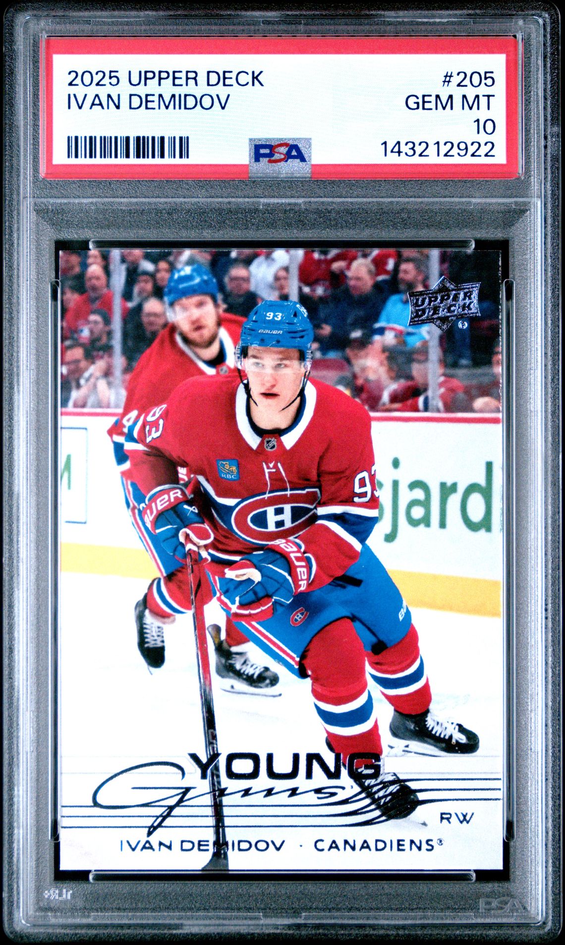 2025 Upper Deck Ivan Demidov #205 Gem Mt 10 front
