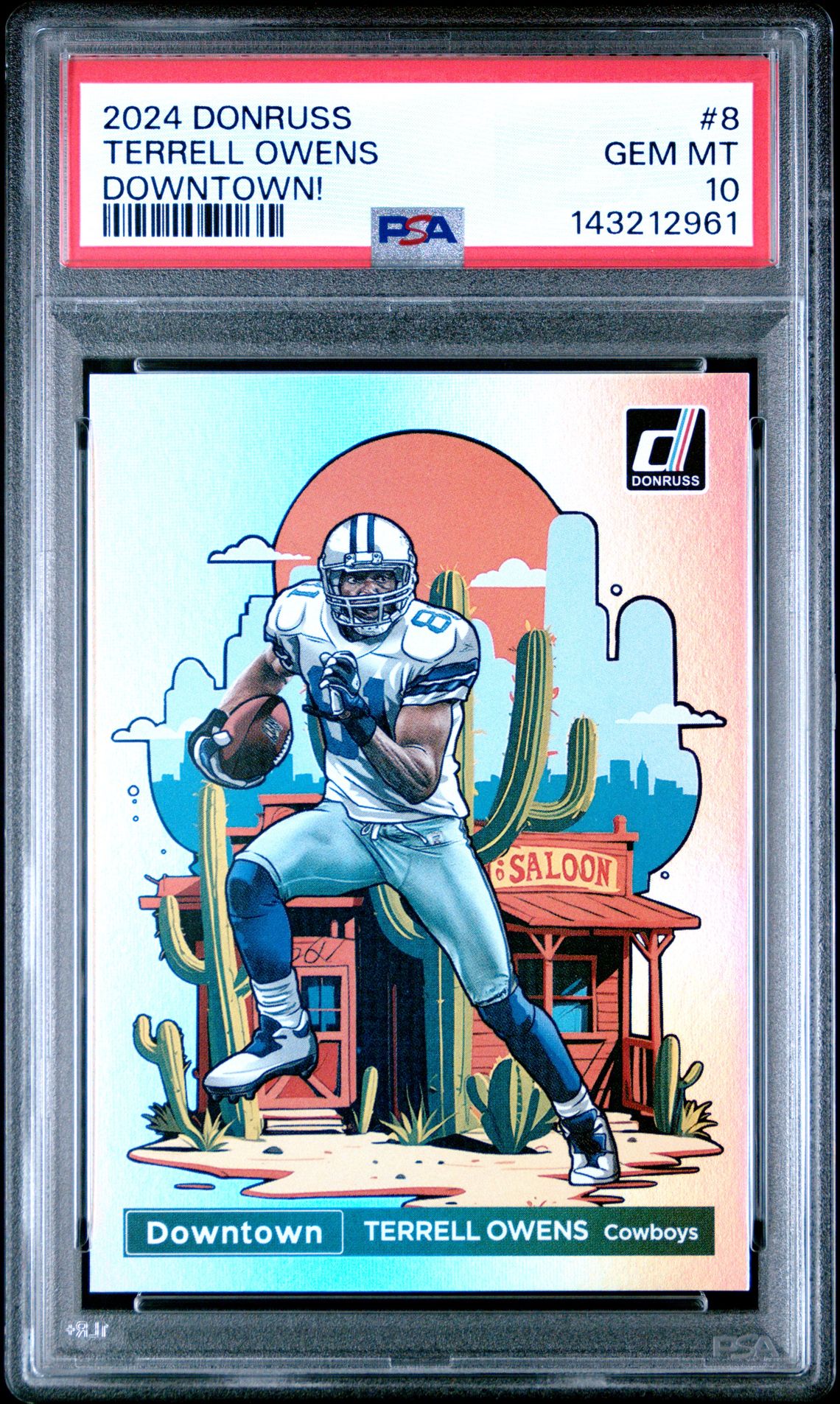 2024 Panini Donruss Downtown! Terrell Owens #8 Gem Mt 10 front