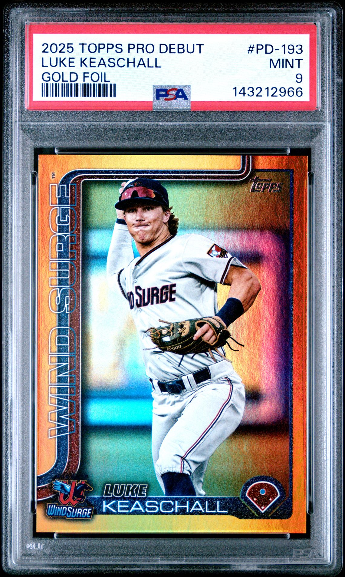 2025 Topps Pro Debut Luke Keaschall #193 (Gold Foil) Mint 9 front