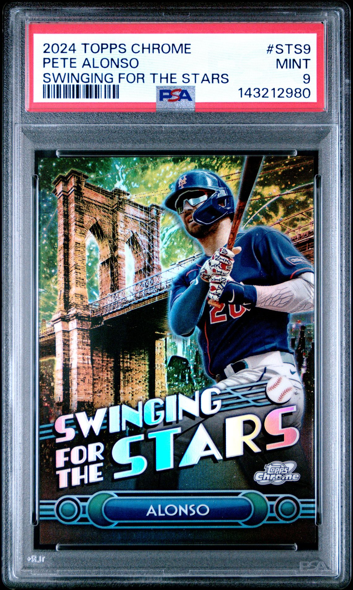 2024 Topps Chrome Swinging For The Stars Pete Alonso #Sts9 Mint 9 front