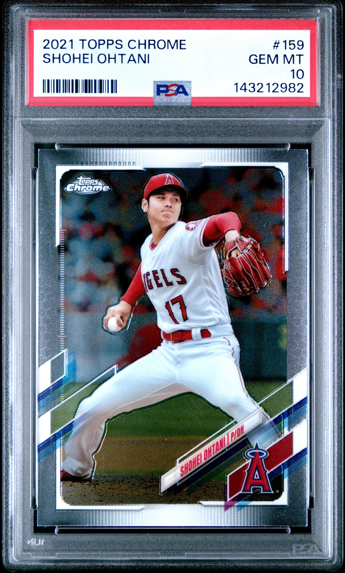 2021 Topps Chrome Shohei Ohtani #159 Gem Mt 10 front