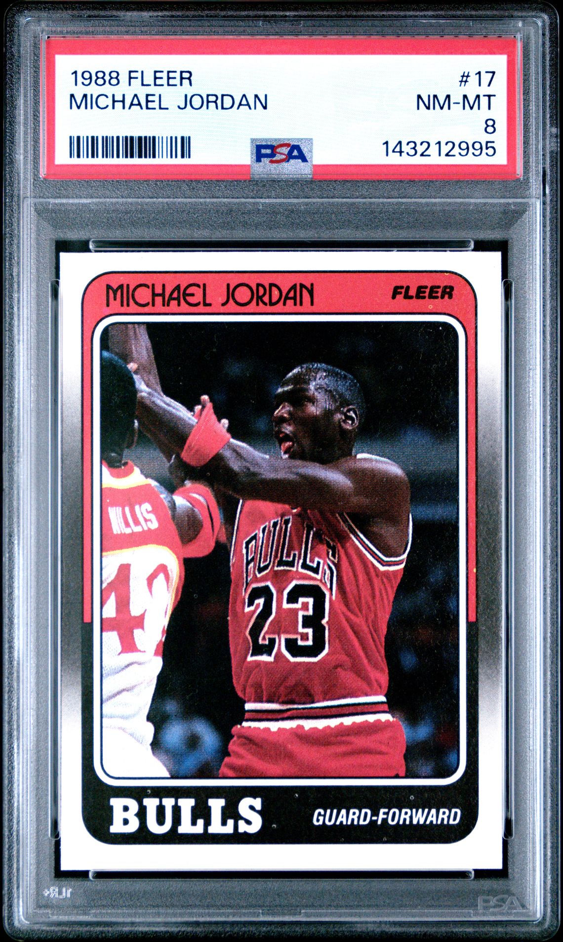 1988 Fleer Michael Jordan #17 Nm-Mt 8 front