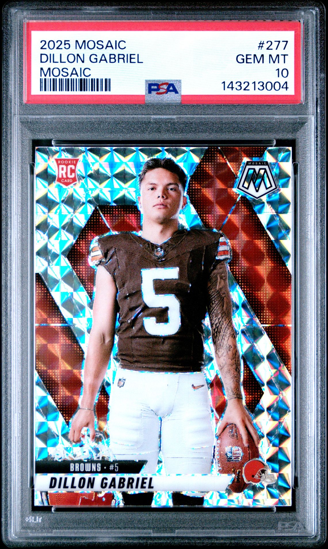 2025 Panini Mosaic Dillon Gabriel #277 (Mosaic) Gem Mt 10 front